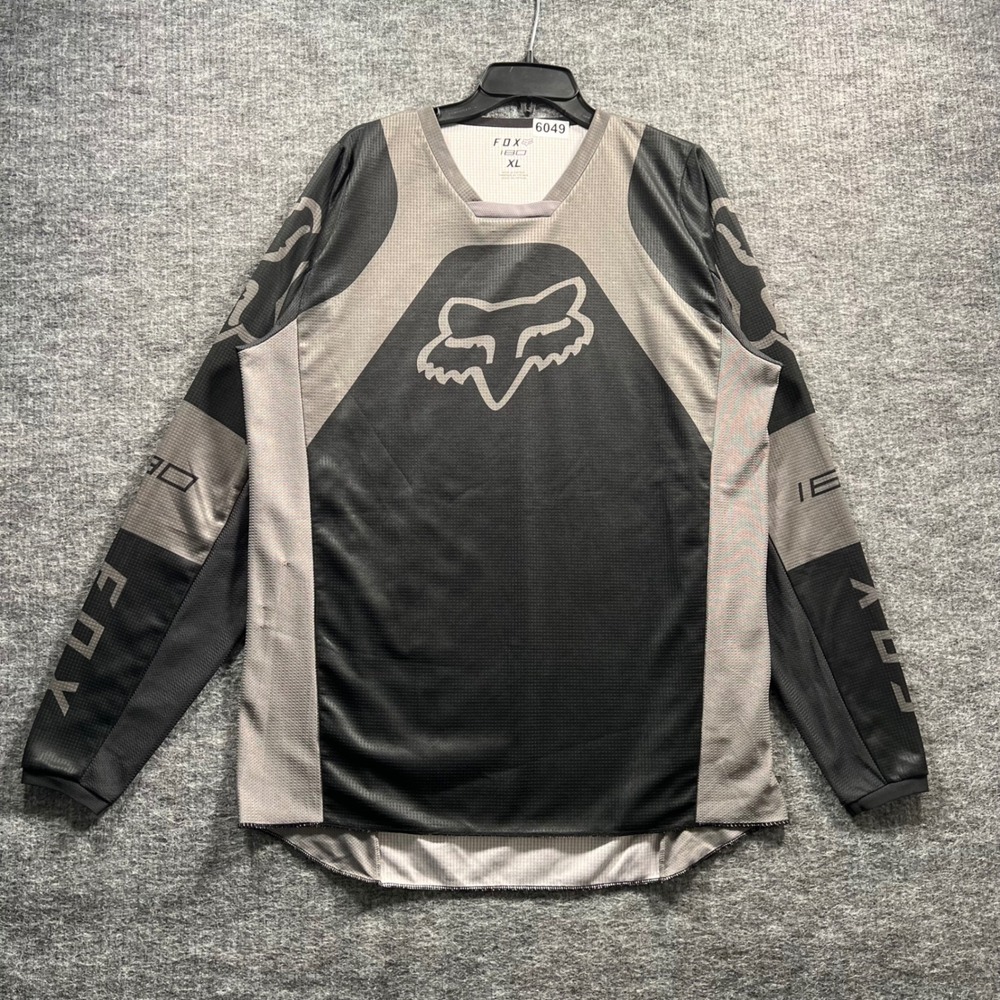 Fox Racing 180 Motocross Jersey XL Black Gray Long Sleeve MTB Dirt Bike